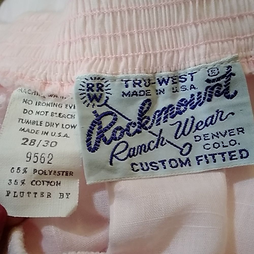 VTG 60s WEST ROCKMOUNT RANCH WEAR CUSTOM SKIRT SIZE ML /28/30 MADE IN U.S.A - Picture 5 of 9